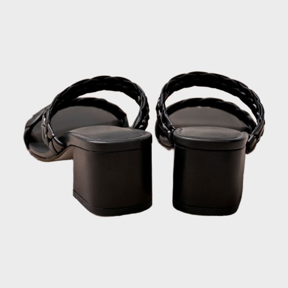 Braided block heel sandals - Image 4