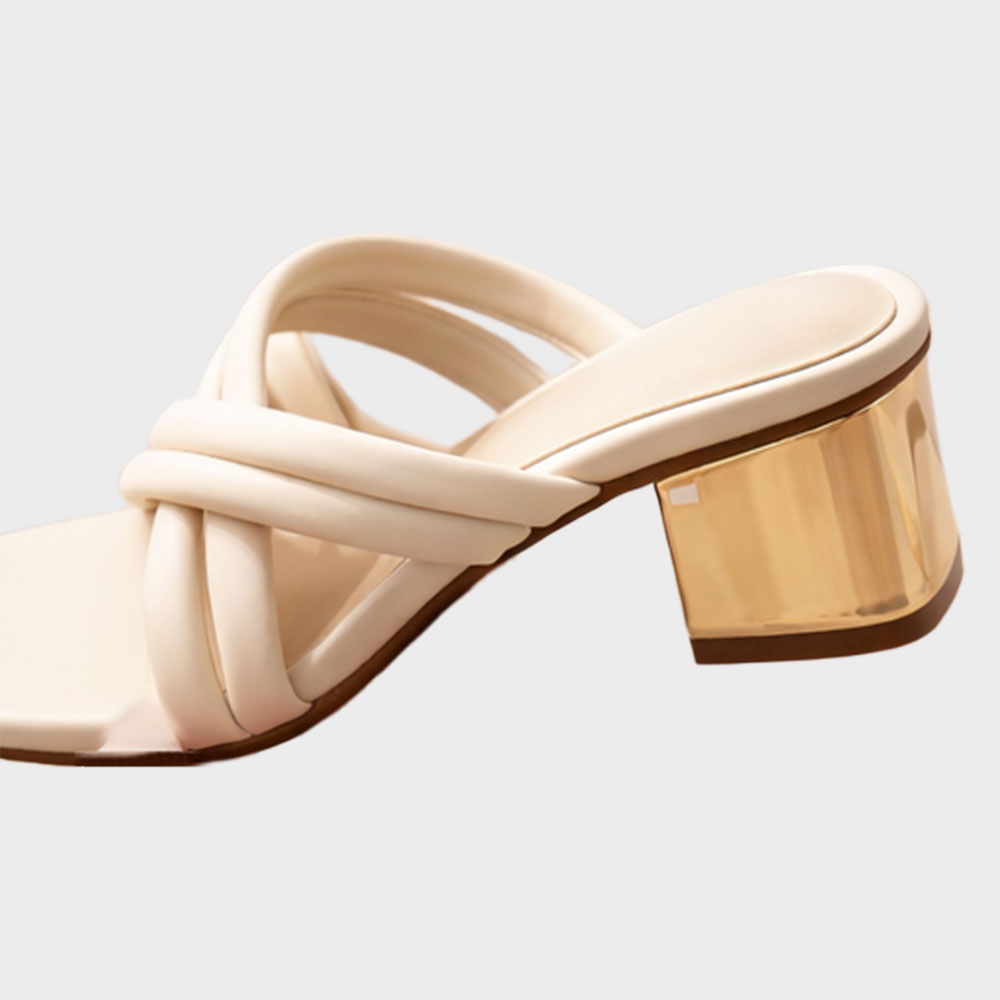 Cream strappy sandals - Image 3