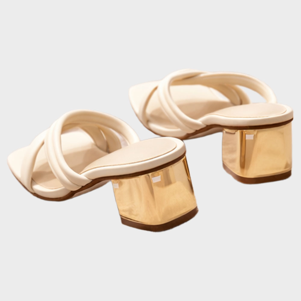 Cream strappy sandals - Image 4